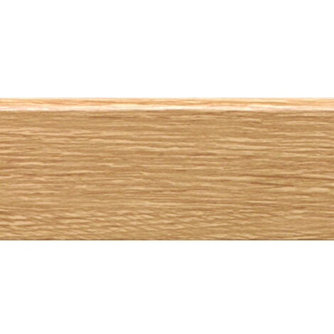 Décoweb – Plinthe bois stratifié 280 cm – Hauteur 6 cm – Épaisseur 1,6 cm – Rainure pour passage câbles – Modèle F (1/3)