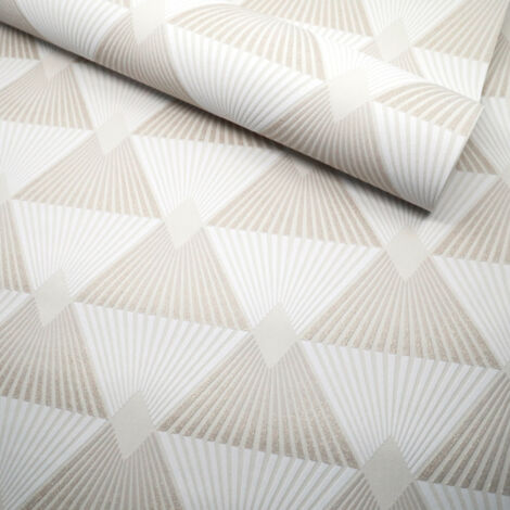 Papier peint expansé sur intissé - Rose gold - Motif Art Déco à paillettes - Rouleau(x) (1/5)