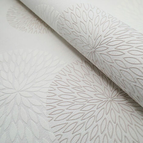 marburg Papier peint blanc vinyle expansé aspect plâtre pour le