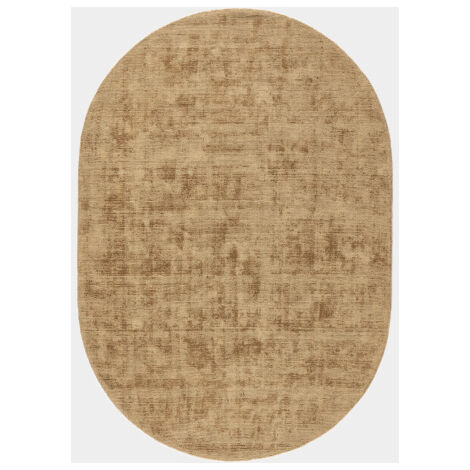 Décoweb – Tapis ovale en jute et coton – Naturel – 120 x 170 cm – Épaisseur 5 à 10 mm – Poids 2500 g/m² pour intérieur