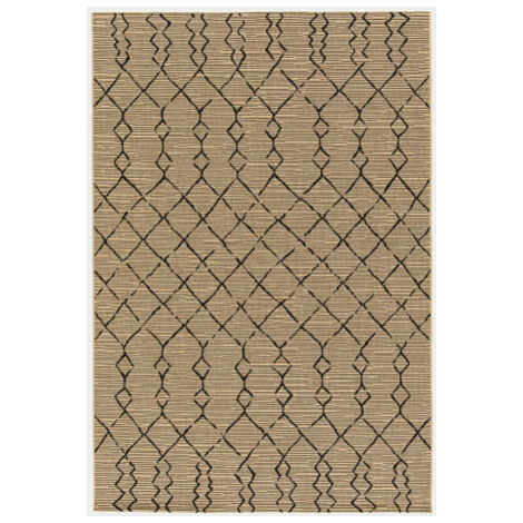 Tapis Salon / Terrasse - Scandinave - Marron et noir - 160 x 230 cm