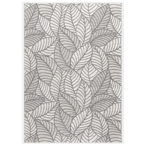 Décoweb – Tapis d'extérieur Provence 200 x 290 cm – Beige et gris naturel – 100% polypropylène – Compatible chauffage au sol – Résistant et facile à entretenir