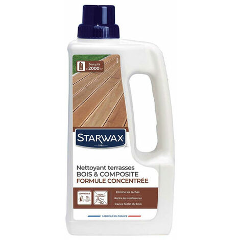 Décoweb – Nettoyant concentré pour terrasses en bois et composite – Élimine taches alimentaires et verdissures – 1L (1/2)