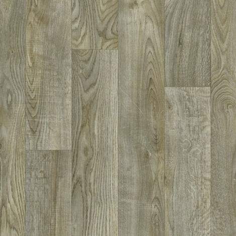 Sol PVC Textile - Aspect parquet chêne foncé - Rouleau de 3m x 3m (1/3)