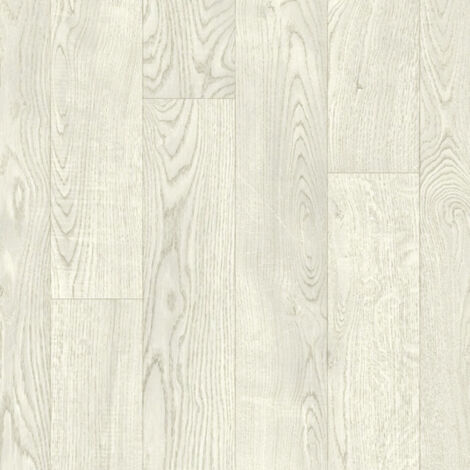 Sol PVC Textile - Aspect parquet chêne blanc - Rouleau de 3m x 3m (1/3)