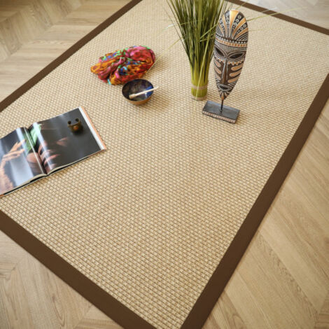 Tapis intérieur / extérieur Natté - Sumatra Naturel - Ganse Marron - 80 x 150 cm (1/5)
