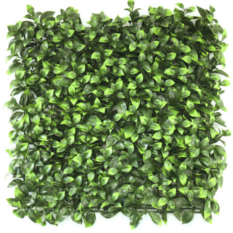 Mur végétal synthétique - Feuilles de Gardénia - Intérieur et extérieur - 1 m x 1 m