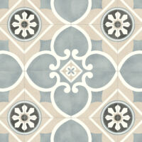 Sol Vinyle Carreaux de ciment Florence Beige - Rouleau de 3m x 19m