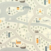 Décoweb – Sol PVC enfants – Circuit de voiture clair – Rouleau 2m x 2m – Insonorisation 18 dB – Résistance au glissement DS