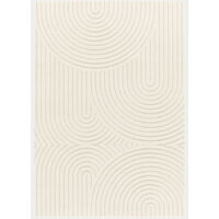 Décoweb – Tapis shaggy velours crème 240 x 340 cm – Épaisseur 14mm – Oeko-Tex Standard 100 – Fabrication européenne