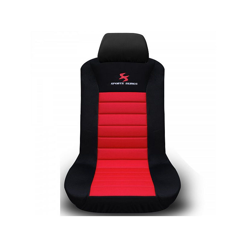 WOLTU 7er Sitzbezüge Auto Einzelsitzbezug universal Größe, Komplettset, Rot