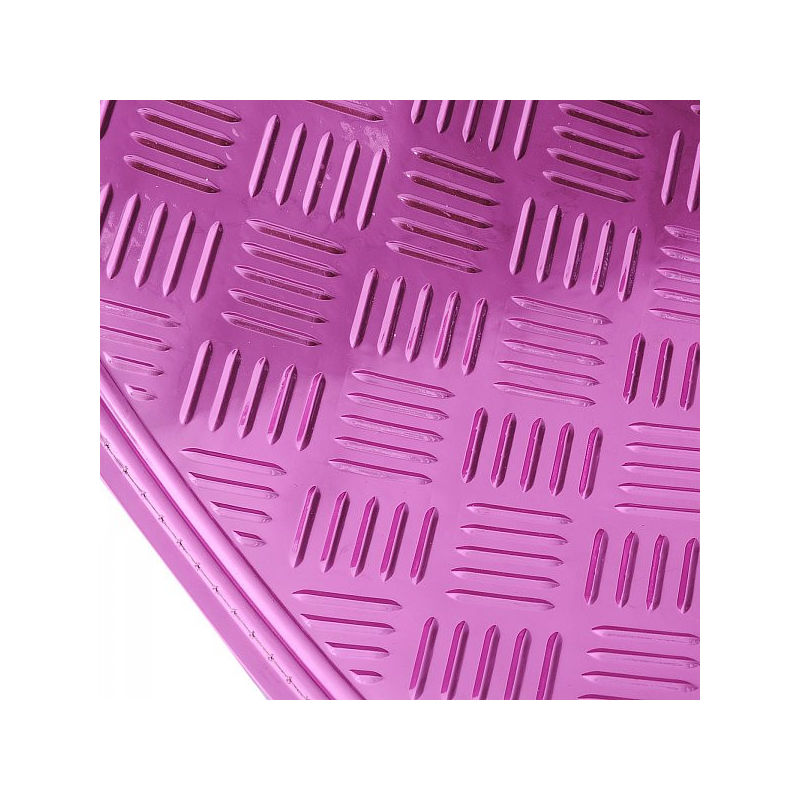 Auto Gummi Fußmatten universal Alu Riffelblech Optik 4-teilig