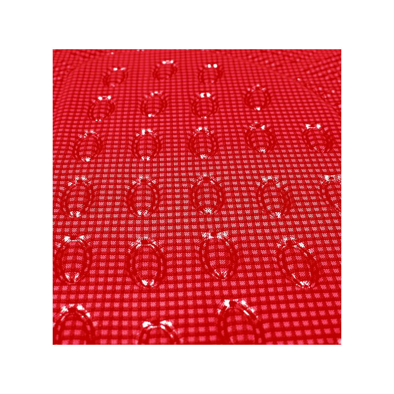 WOLTU Universal Auto Fußmatten 4-teilig Alu Chrom Optik Riffelblech Rot