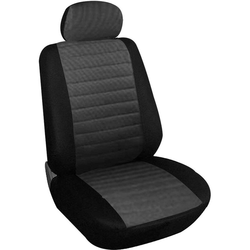 WOLTU Sitzbezüge für Auto Einzelsitzbezug Schwarz-Grau