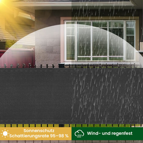 Sonnensegel 1.1x10m – UV-Schutz Bis 95%, Reißfest, Mit Seilen, Für Terrasse, Balkon & Garten (weiß)