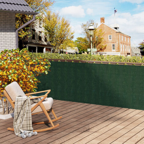 WOLTU Zaunblende Sichtschutz aus 180 g/m² HDPE Balkonsichtschutz Tennisblende Windschutz Sonnenschutz mit Kabelbindern Wetterfest Schattiernetz für Garten Balkon Sportplatz, 1x6m, Grün (1/5)
