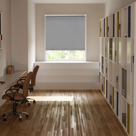 WOLTU Verdunklungsrollo ohne Bohren Klemmfix, Thermorollo Fensterrollo Blickdicht easyfix Verdunkelung Rollos, Sichtschutz und Sonnenchutz für Fenster, Tür, 95x120cm (BxH), Grau