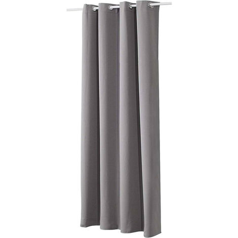 WOLTU Thermovorhang Kälteschutz Verdunklungsvorhang Blickdicht mit Ösen, 250g/m² Dicke Thermogardine warm Hitzeschutz Wärmeisolierende Vorhänge für Wohnzimmer, Dunkelgrau (1 Stück), 135x225 cm