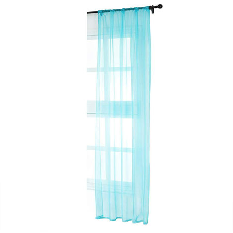 Voile Semi Transparent Türgardine Stores Vorhänge Tüll Kräuselband Tür Vorhang 