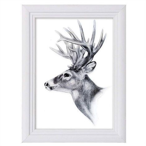 WOLTU 5er Set 21x29.7cm Bilderrahmen Artos Stil Holz Rahmen Fotogalerie Glasscheibe, weiß