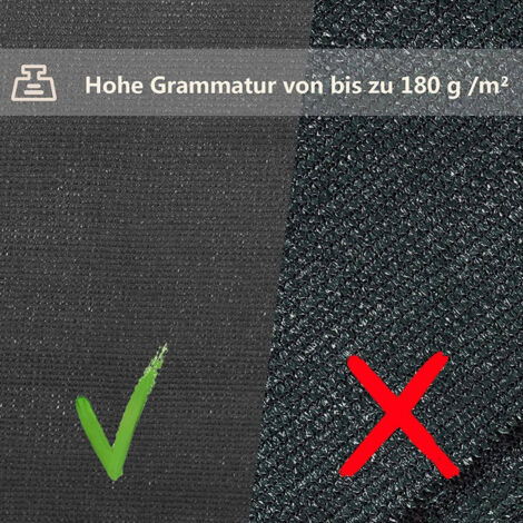 WOLTU Zaunblende Tennisblende aus HDPE 180 g/m² anthrazit 1 x 6 m