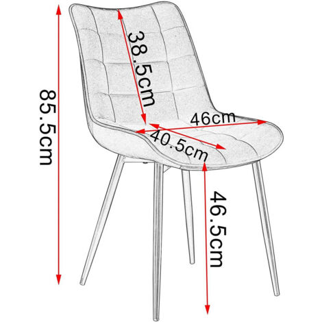 WOLTU 4 x Esszimmerstühle 4er Set Esszimmerstuhl Küchenstuhl Polsterstuhl Design Stuhl mit Rückenlehne, mit Sitzfläche aus Samt, Gestell aus Metall, Dunkelgrau