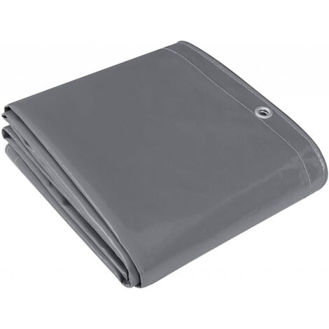 WOLTU PVC Abdeckplane Schutzplane wasserdicht 500 g/m² dunkelgrau 3x4m
