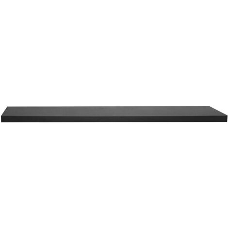 WOLTU 2er Set Wandregal Bücherregal Deko Wandablagen MDF Holz Hängeregal schwarz 70x22.9x3.8cm