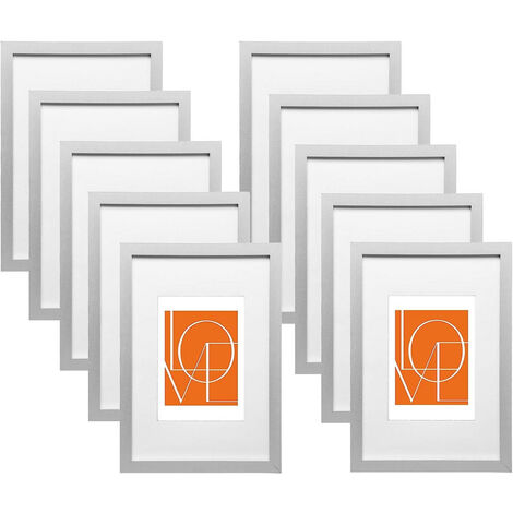 WOLTU Cornice per Foto 30x45 cm Set di 3 Cornice da Parete e Tavolo, Cornice per Poster Nero in Plastica, Collage Foto Portafoto Montaggio Verticale o Orizzontale