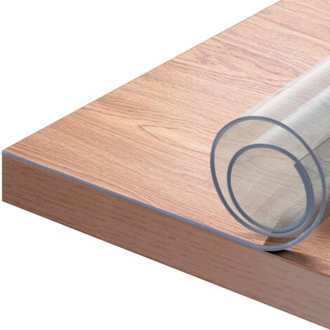 WOLTU Tischdecke 2 mm Wasserdicht Transparent Durchsichtige Tischfolie aus PVC Rechteckiger Tischschut 80x140 cm