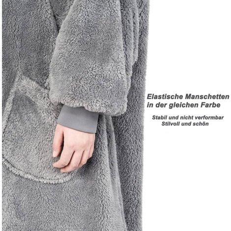 Sienna Hoodie Decke Mit Ärmeln, Kuschelig Warm, Oversize Für Damen & Herren – Perfekt Zum Lounge, Camping Oder Reisen