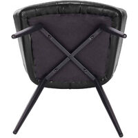 Küchenstuhl aus Kunstleder mit Metallbeinen - Modell Viktoria schwarz