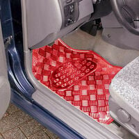 WOLTU Universal Auto Fußmatten 4-teilig Alu Chrom Optik