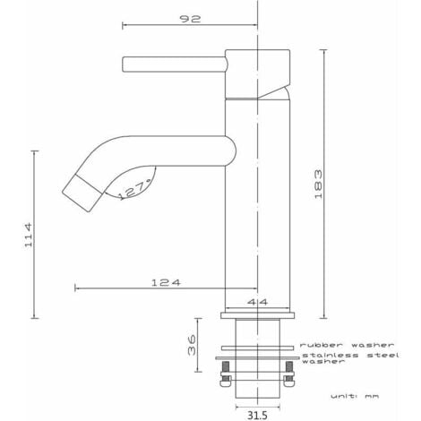 Robinet d'eau froide simple pour lavabo de salle de bain en laiton, robinet de lavabo à poignée unique avec tuyau d'arrivée d'eau, or brossé (simple froid)