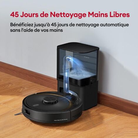 ULTENIC T10 Elite - Aspirateur Robot Laveur Connecté 3 en 1 - Station de Vidage - Navigation LiDAR Intelligente - 2600 Pa - Contrôle par Siri&IFTTT - Détection Tapis