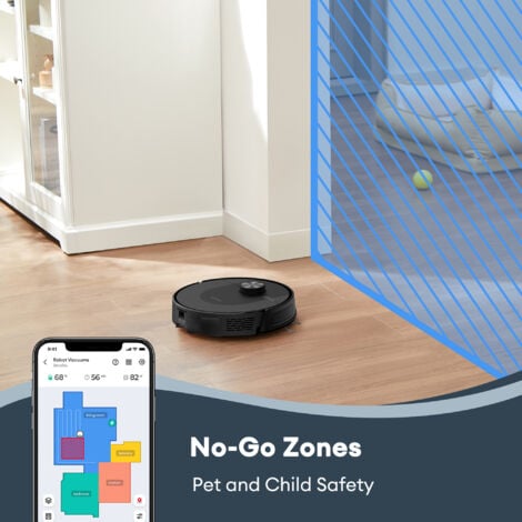 ULTENIC Robot Vacuum Cleaner with Mop 4000Pa - 15min Lidar Quick Mapping - Allergy Friendly - Carpet Auto-boost - 10 No-go Zone - Time Scheduled - Siri/Alexa/APP Remote Control Hoover for Floor Pet Ha