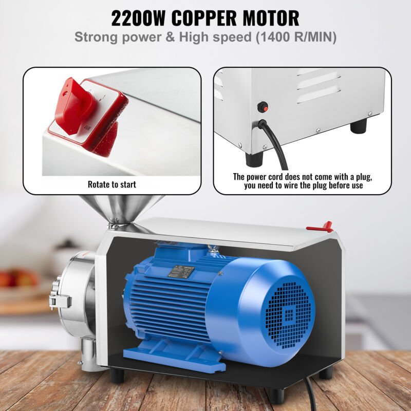 Moulin à Céréales Manuel En Acier Inoxydable - Capacité 4L, Pour Maïs, Blé, Soja