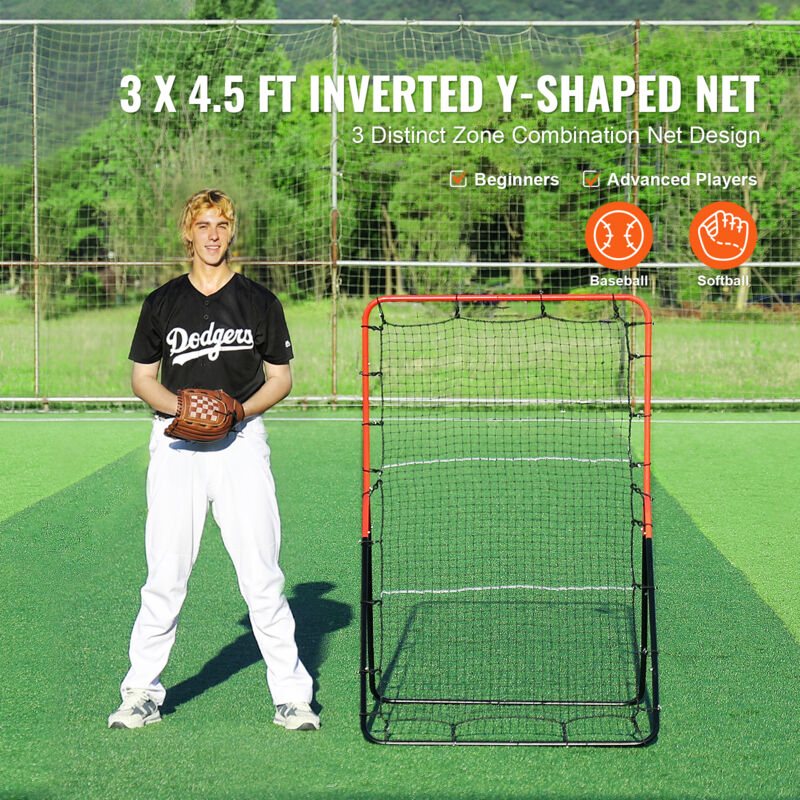 Filet De Frappe Baseball/softball 7x7 Pieds - Avec Cible 9 Trous Et Sac De Transport - Neuf