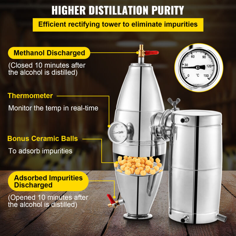Filtre à eau alcool vin distillateur esprit blanc moonshine/whisky