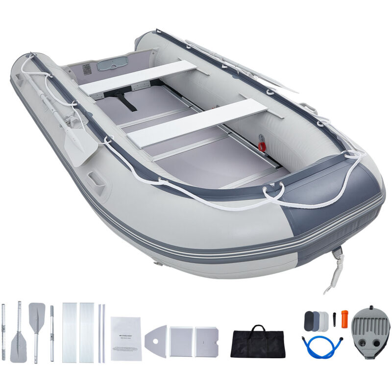 Bateau Pneumatique 2,60 M Pour 4-5 Personnes - PVC Renforcé - Charge 360 Kg - Avec Rames, Pompe - Pour Mer, Rivière - 9