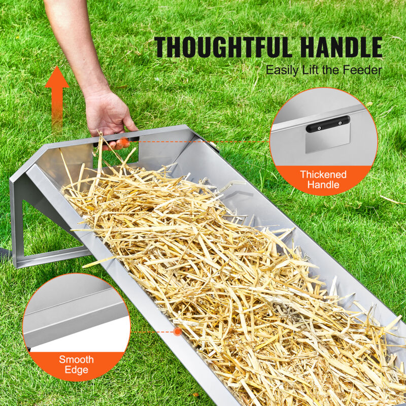 Mangeoire à foin pour chèvres , grande capacité de 21 gallons, 2 en 1, pour foin