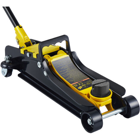 Mophorn 2.5 Ton Low Profile Heavy Duty Steel Racing Floor Jack with Single Piston Lift Pump Lifting Range 85mm 380mm Black en anglais