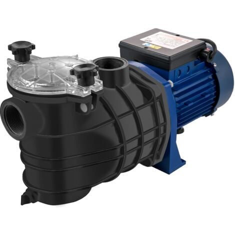 Mophorn Pompe de piscine 1HP 15000 L/h 750W, pompe de piscine enterrée/enterrée avec panier-crépine Pompe Piscine Filtration 3450 tr/min 50 ℃, entrée/sortie 1,97" , comprend 2 tuyaux de raccordement