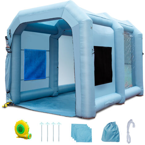 Mophorn – Cabine de peinture gonflable 13x10x9ft – Souffleur 950W – Tissu Oxford 210D résistant à la saleté – Ventilation efficace pour espaces confinés