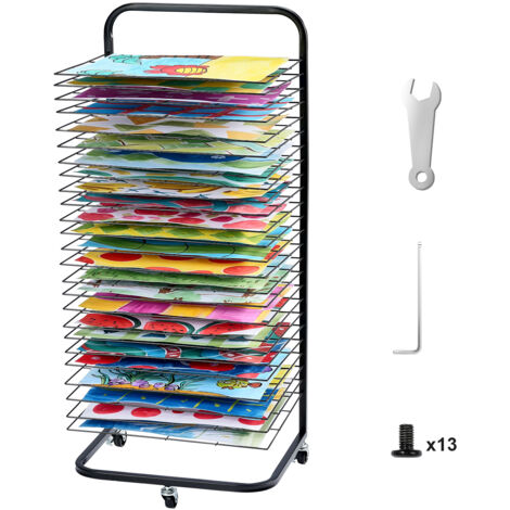 Séchoir mobile pour studios et salles de classe, rangement d'œuvres d
