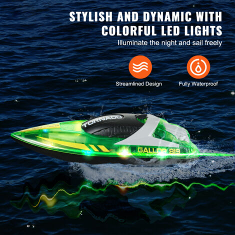 Bateau de course télécommandé pour enfants - Vert - Mini jouet bateau