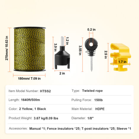 Kit De 80 Piquets De Clôture électrique Doblit - Hauteur 105 Cm, Plastique Vert, Livraison Rapide