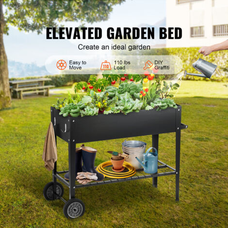 Land Guard Jardinière Surélevée Métal Galvanisé 122x61x81 Cm - Grande Potager Pieds, Capacité 181 Kg - Jardin, Terrasse, Balcon
