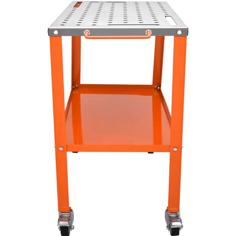Mophorn – Table de soudage en acier 36'' x 18'' – Capacité 1 200 lb – 94 trous de fixation 5/8'' – 4 emplacements pour outils – Roulettes verrouillables