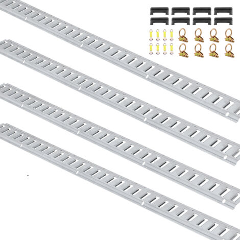 Mophorn – Kit de rails d'arrimage E Track 5 pi – 24 pièces avec 8 attaches en D et joints toriques – Charge max 816 kg – Installation rapide